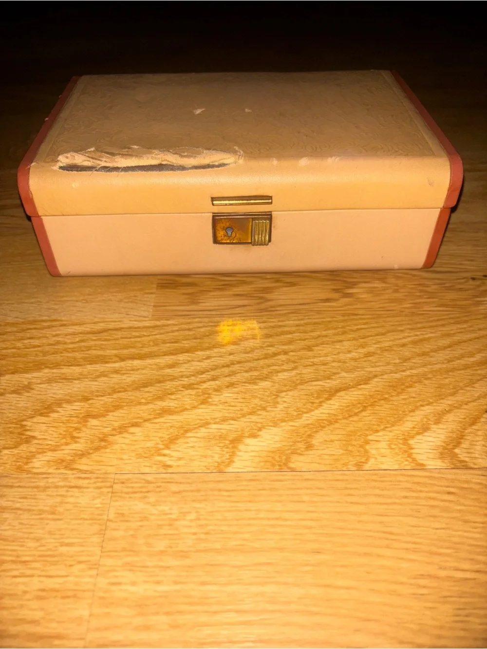 Frances Valentine Blush Pink Leather Wallet with Gold Stamp